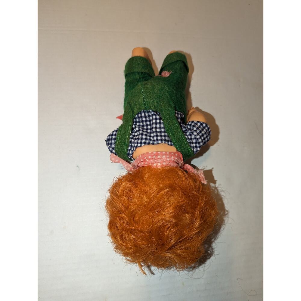 Vintage 1960's 10" Vinyl Smiling Doll Japan Freckles Red Hair Rare Boy Kid - Picture 4 of 5